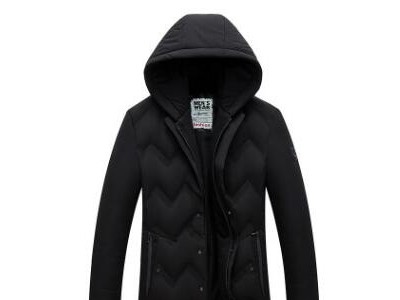 冬季新款中長款連帽男式加厚羽絨服 青年修身保暖羽絨服男潮外套